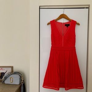 Deep Coral Eyelet Sundress